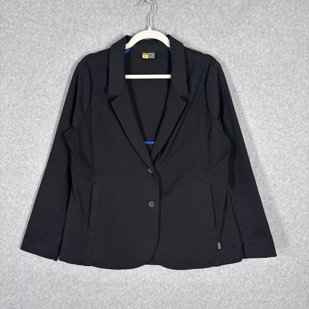 Eddie Bauer Blazer Jacket‎ 14P Stretch Suit Travel Pockets Career Minimal Church